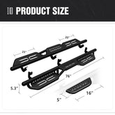 Side Steps for Trucks Compatible with 2005-2025 Nissan Frontier CrewCab - Yzona